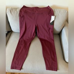 Yogalicious Lux High Waist Elastic Free Side Pocket Ankle Legging